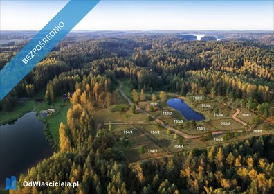Malownicza działka w lesie nad wodą, 1227 m², spokój działka Purda, w lesie nad wodą