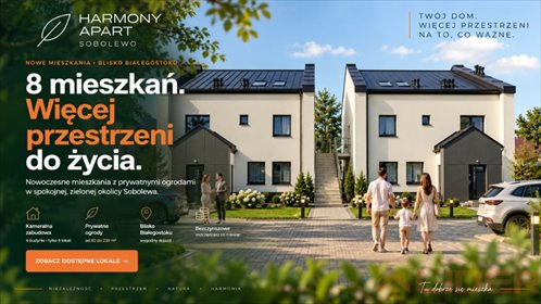 Nowoczesne mieszkania bezczynszowe z prywatnym ogrodem mieszkanie Grabówka