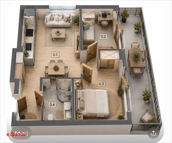 Mieszkanie 39,57 m² z tarasem w Poznaniu - polecam! mieszkanie Poznań, Morasko-Radojewo, Morasko