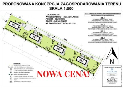 Działka 919 m² w Sokołowicach - pod dom wolnostojący działka Sokołowice