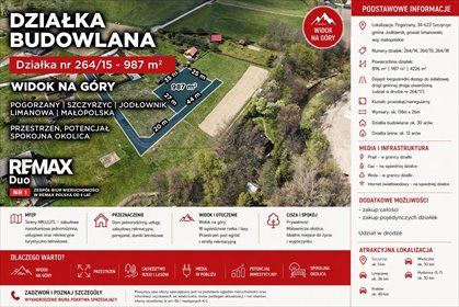 Działka budowlana z widokiem na góry w Pogorzany działka Pogorzany