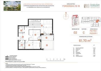 mieszkanie na sprzedaż 62m2 mieszkanie Bydgoszcz, Fordońska