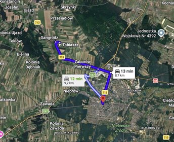 działka na sprzedaż 1800m2 działka Tobiasze