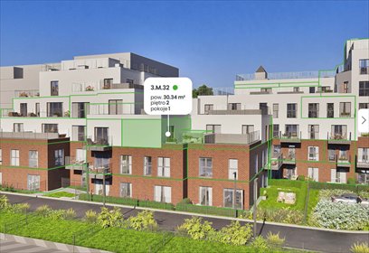 Na sprzedaż nowoczesne mieszkanie 30 m² z tarasem w Krzykach mieszkanie Wrocław, Krzyki, Gaj