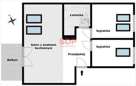 Na sprzedaż przestronne 55 m² mieszkanie z dużym balkonem w Wilczycach mieszkanie Wilczyce, Wilczycka