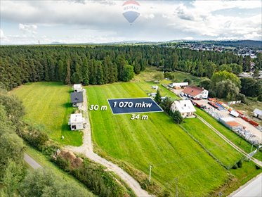 działka na sprzedaż 1070m2 działka Ludźmierz, Na Brzegu
