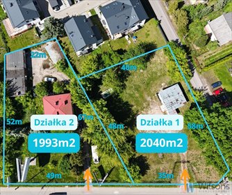 Na sprzedaż działka 2040 m² w Konstancinie-Jeziornie działka Konstancin-Jeziorna, Warszawska