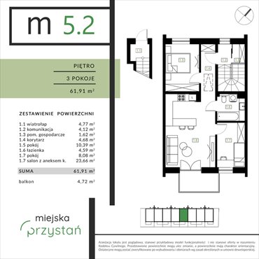 mieszkanie na sprzedaż 62m2 mieszkanie Rzeszów, Miejska