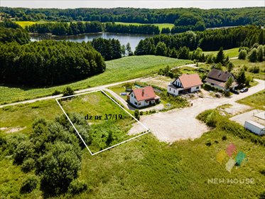 Na sprzedaż działka 1287 m² z widokiem na jezioro Łomskie działka Łomy