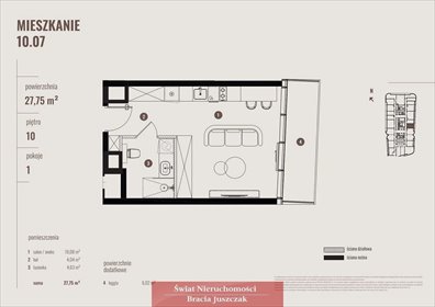 Nowoczesny apartament 27,82 m2 z loggią w sercu Wrocławia. mieszkanie Wrocław, Stare Miasto