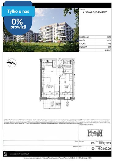 Zapraszam do 2-pokojowego mieszkania 36,44 m² w Fordonie mieszkanie Bydgoszcz, Fordon, Fordońska