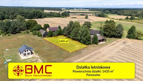 działka na sprzedaż 1435m2 działka Panoszów, Łąkowa