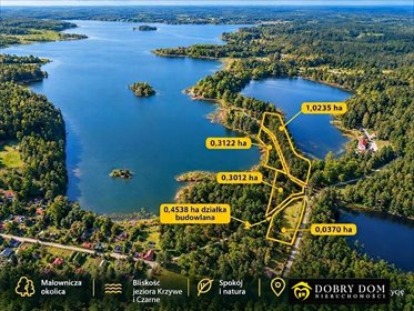 Na sprzedaż działka 21 277 m² nad jeziorem Krzywe w Suwalszczyźnie działka Krzywe
