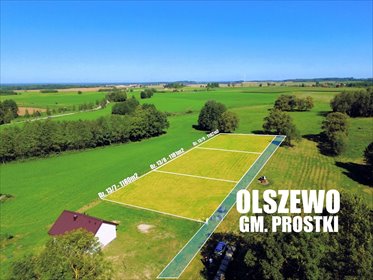 Działki na Mazurach - 1080-1082 m² w Olszewie działka Prostki, Olszewo