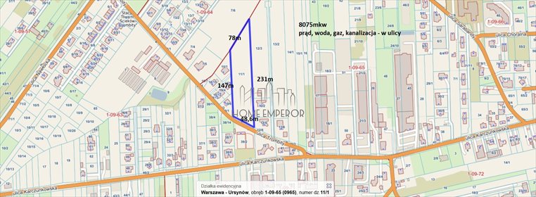 działka na sprzedaż 8075m2 działka Warszawa, Ursynów, Jeziorki, Trombity