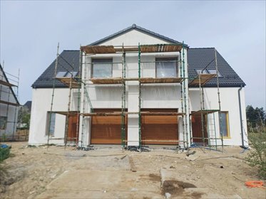Nowoczesny bliźniak 117 m2 z garażem i dużą działką dom Łapino Kartuskie, Krokusowa