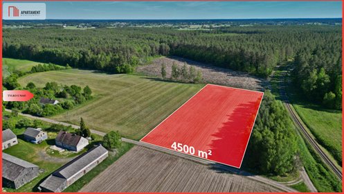 Do sprzedania działka 4500 m² przy lesie w Borach Tucholskich działka Rówki