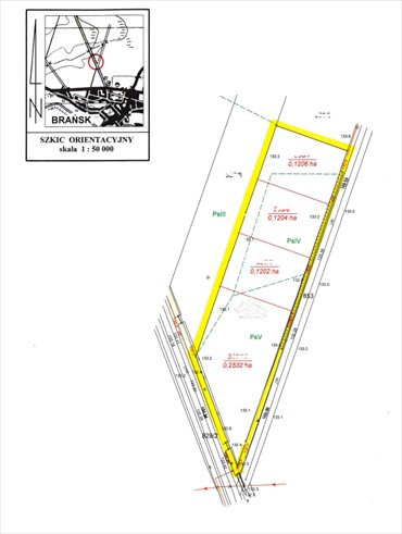 działka na sprzedaż 1202m2 działka Brańsk