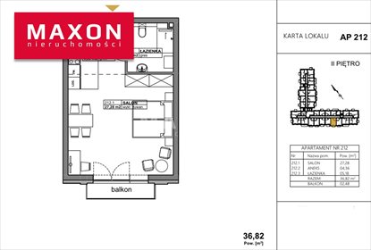 Na sprzedaż nowoczesny apartament 39,82 m² z klimatyzacją i balkonem mieszkanie Ciechocinek, ul. Widok