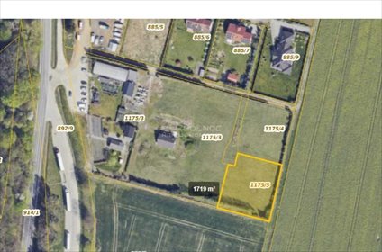 działka na sprzedaż 1719m2 działka Jaszkowa Dolna