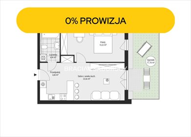 mieszkanie na sprzedaż 47m2 mieszkanie Kraków, Podgórze, Rybitwy, Bukowa