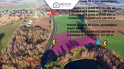 działka na sprzedaż 1482m2 działka Grabowo