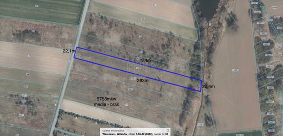 Sprzedam działkę 5763 m² w Wilanowie, bez planu zagospodarowania działka Warszawa, Wilanów, Powsin, Waflowa