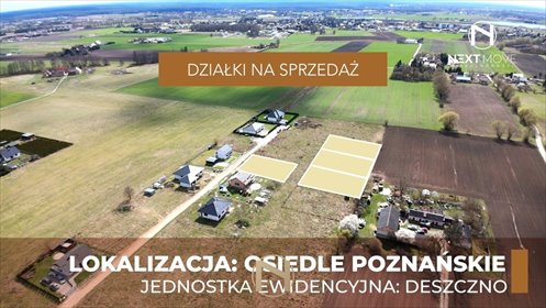 Do sprzedania działka 893 m² pod dom jednorodzinny w Deszcznie działka Osiedle Poznańskie