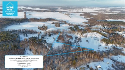 Działka 13 280 m² z MPZP, las, jezioro, inwestycja działka Salinko, Złota
