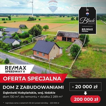 dom na sprzedaż 130m2 dom Dąbrówki Kobylańskie