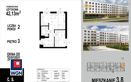 Zapraszam do obejrzenia nowoczesnego mieszkania 42 m² w Głogowie mieszkanie Głogów, Wojska Polskiego