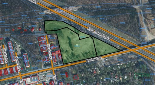 Działka 21 900 m² w Katowicach-Giszowiec - uzbrojona i ogrodzona działka Katowice, Giszowiec, Mysłowicka