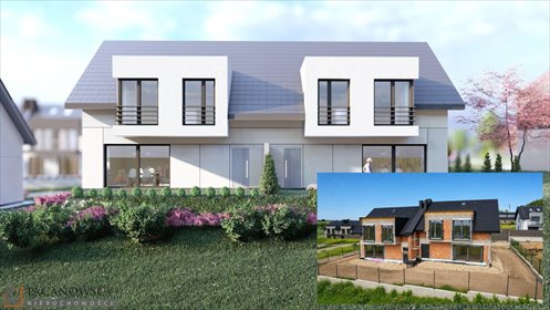 Nowoczesny dom bliźniak z garażem, 151 m2, Zielonki dom Zielonki