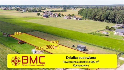 działka na sprzedaż 2000m2 działka Kochanowice, Ostrowska