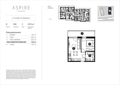 mieszkanie na sprzedaż 35m2 mieszkanie Bydgoszcz, Toruńska