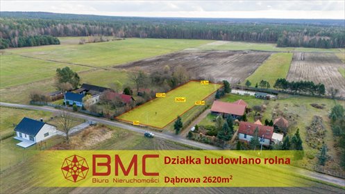 działka na sprzedaż 2620m2 działka Dąbrowa