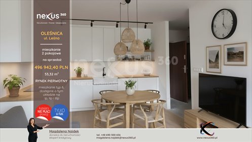 mieszkanie na sprzedaż 53m2 mieszkanie Oleśnica, Leśna