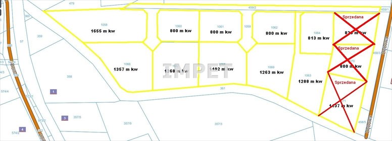 działka na sprzedaż 1280m2 działka Łagów