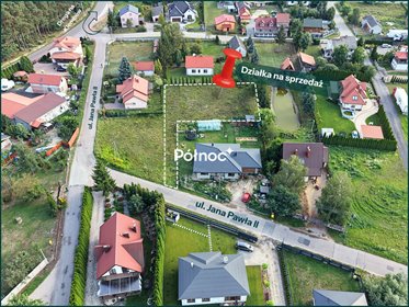 Na sprzedaż działka 1212 m² z planem mieszkaniowym w Sitkach działka Sitki, Jana Pawła II