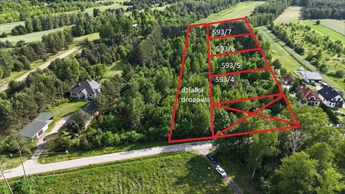 Działka 1468 m² z mediami i prywatną drogą, Wałsnów działka Wałsnów