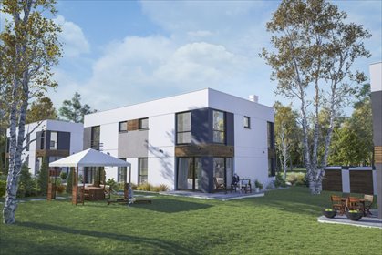 Nowoczesny dom 2-lokalowy z ogrzewaniem podłogowym i fotowoltaiką dom Lublin, Sławin