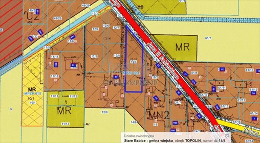 Działka 1915 m² z mediami w Topolinie - plan zagospodarowania działka Topolin, Jana III Sobieskiego