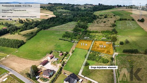 Dwie działki budowlane z dostępem do drogi w Naszacowicach. działka Naszacowice