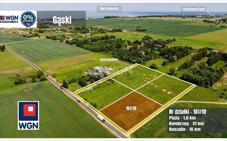 działka na sprzedaż 3000m2 działka Gąski, Piaskowa