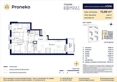 Zapraszam do obejrzenia nowoczesnego 4-pokojowego mieszkania 80 m² w Gdańsku mieszkanie Gdańsk, Orunia, Osiedle Kompas, Oskara Żawrockiego