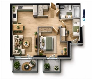 Nowoczesne 3-pokojowe mieszkanie 52 m² w Siewierzu (bez prowizji) mieszkanie Siewierz