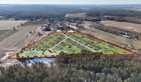 działka na sprzedaż 1001m2 działka Dziechlino