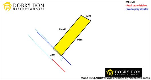 Urokliwa działka 1905 m² z mediami - zapraszam działka Białogorce
