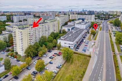 Mieszkanie 45,7 m² - 2 pokoje z balkonem przy metrze Służew mieszkanie Warszawa, Mokotów, Batuty