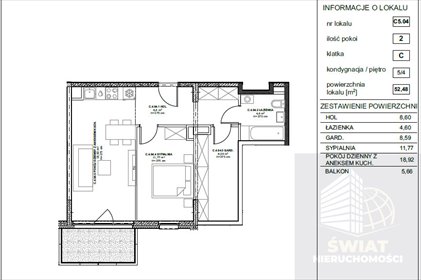 mieszkanie na sprzedaż 52m2 mieszkanie Szczecin, Łasztownia